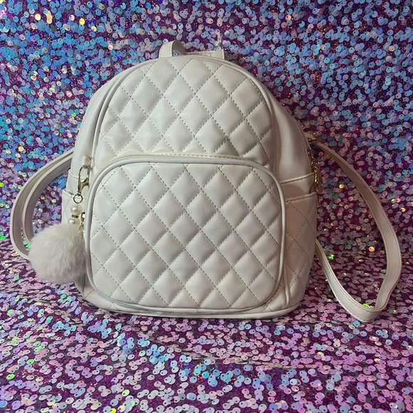 Handbags - White Mini Backpack
